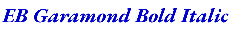 EB Garamond Bold Italic font